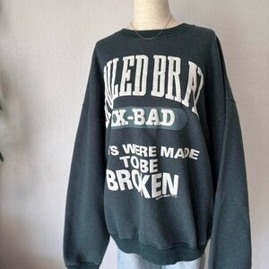 Teal Graphic Men's Sweater